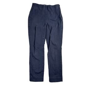 Everlane Skinny Pants Womens Size 4 Pull On Side Zip Blue Ankle Trouser